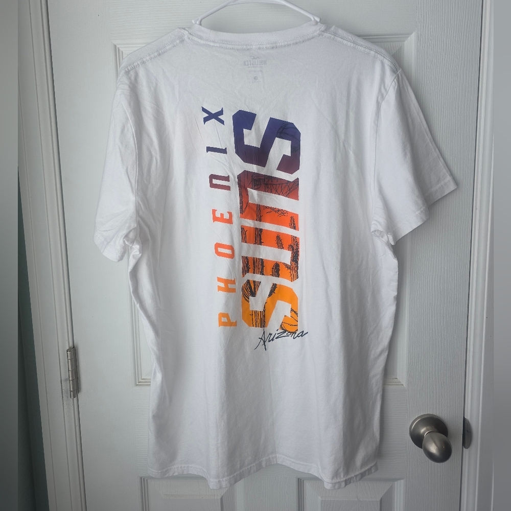 NWT Phoenix Suns White NBA Hollister SZXL Short Sleeve Crew Neck 2-sided Print
